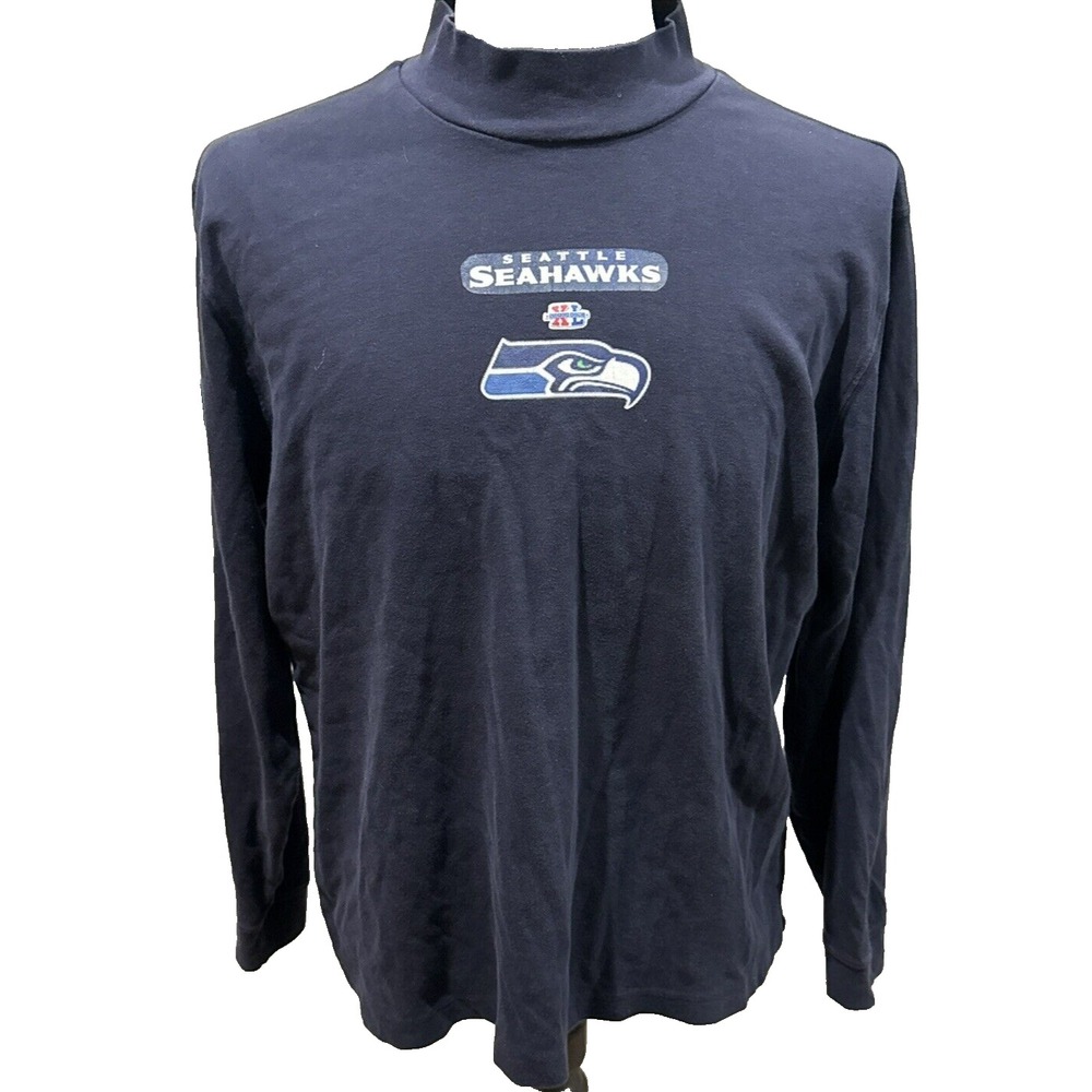 NFL Seattle Seahawks Eddie Bauer Crew Neck Long Sleeve Shirt With Logo Large